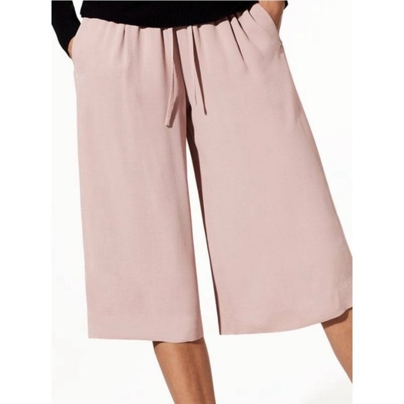 Aritzia Babaton Cropped Luiz Culottes Pant in Pink M - Picture 1 of 11